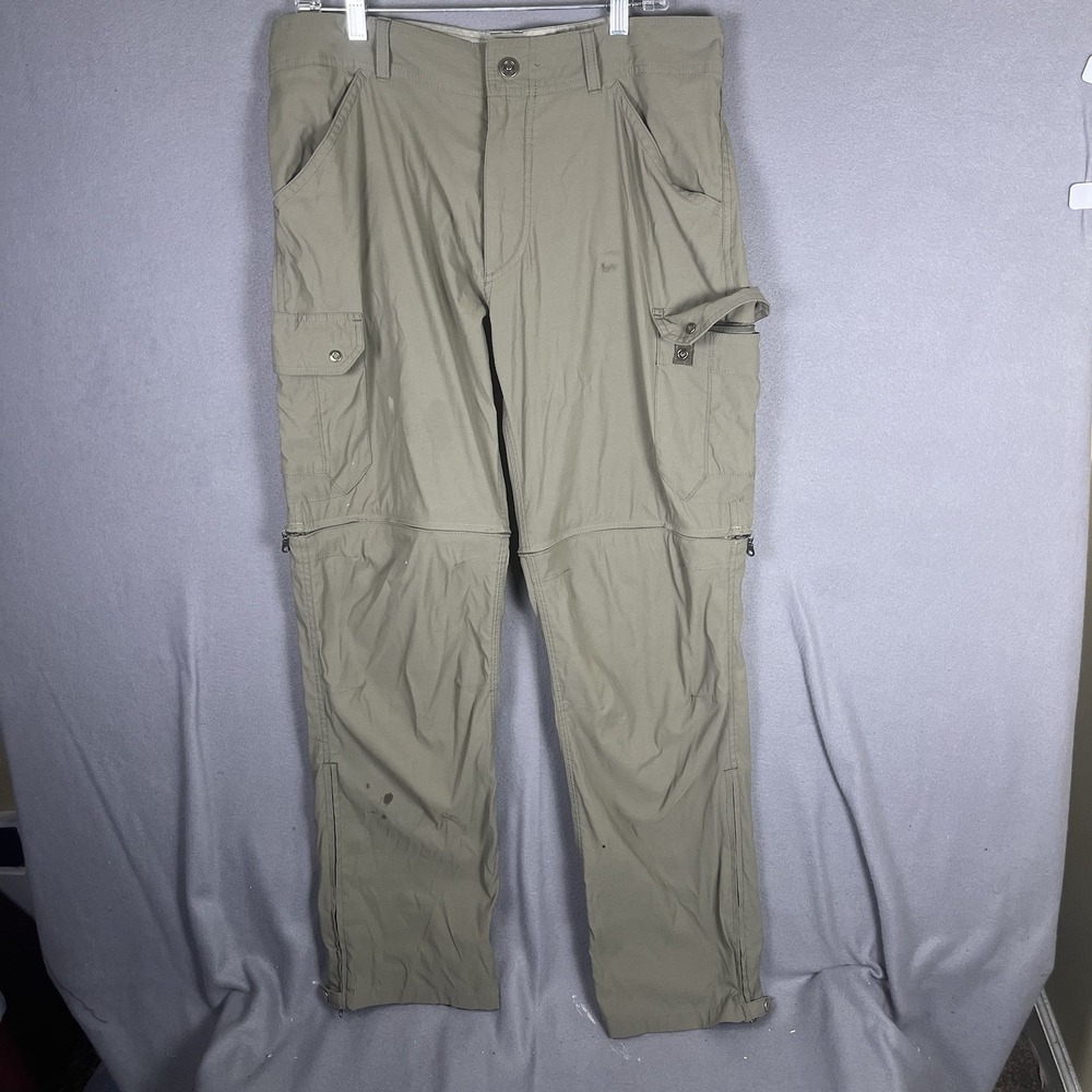 Kuhl Renegade Convertible Stealth‎ Zip Off Pants Mens Sz 34x32 Brown Outdoors